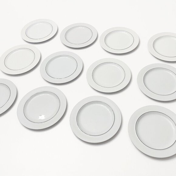 12 x Royal Copenhagen Blåkant Blue Line – Salad plates Salattallerken No 3068 - Picture 2 of 12